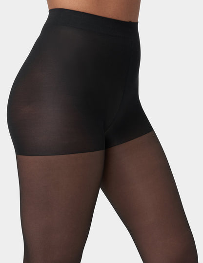 So Silky Sheer Control Top with Invisible Reinforced Toe - Black | Hue