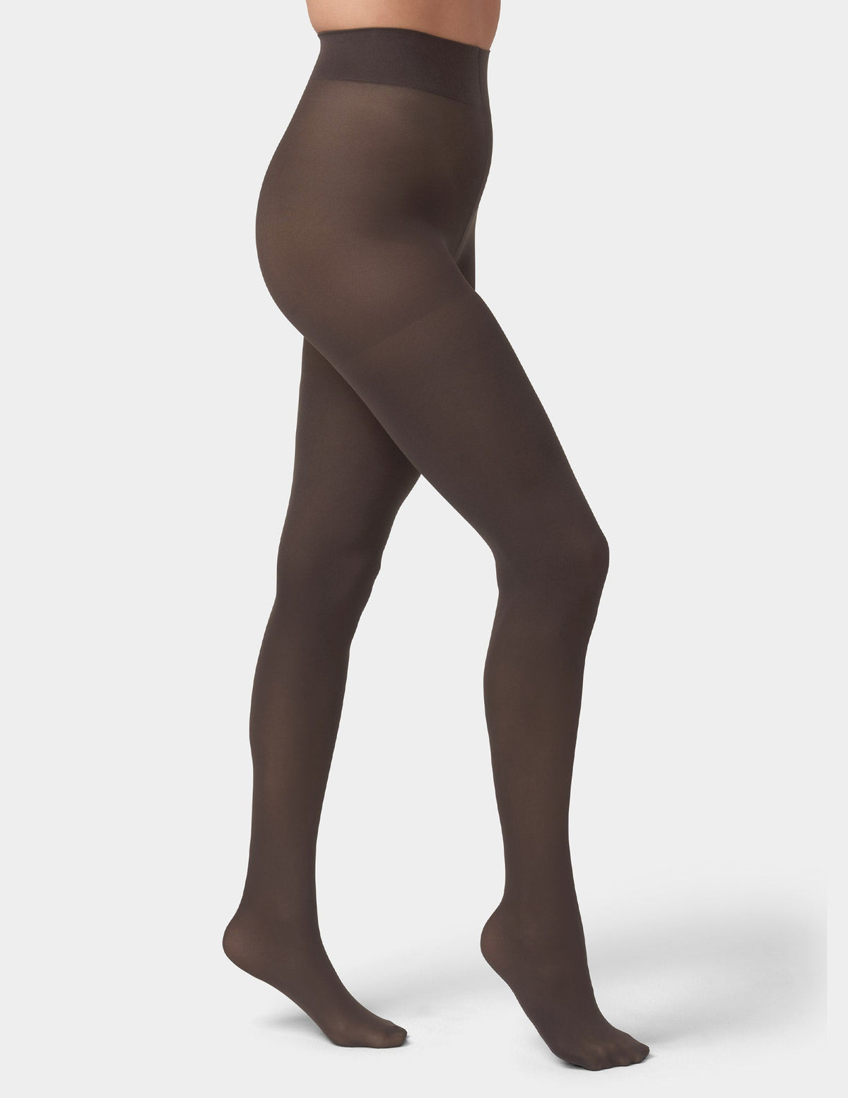 Opaque Tights with Control Top 2 Pack - Black | Hue