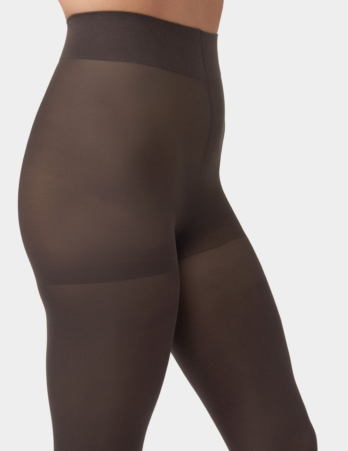 Opaque Tights with Control Top 2 Pack - Black | Hue