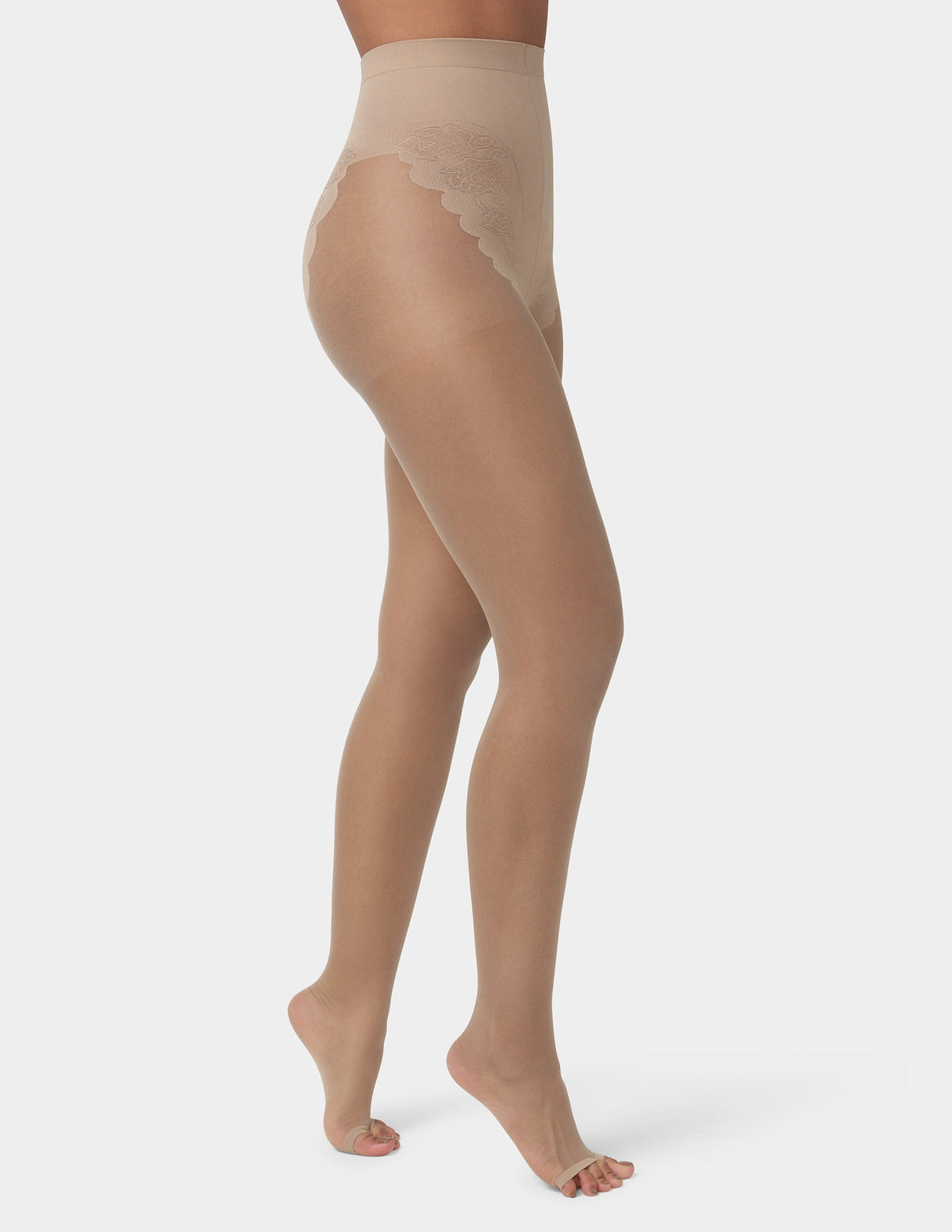 Toeless Control Top Pantyhose - Natural | Hue