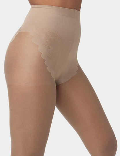 Toeless Control Top Pantyhose - Natural | Hue