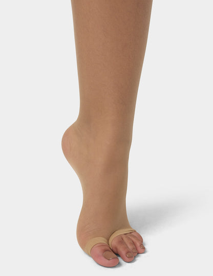 Toeless Control Top Pantyhose - Tan | Hue