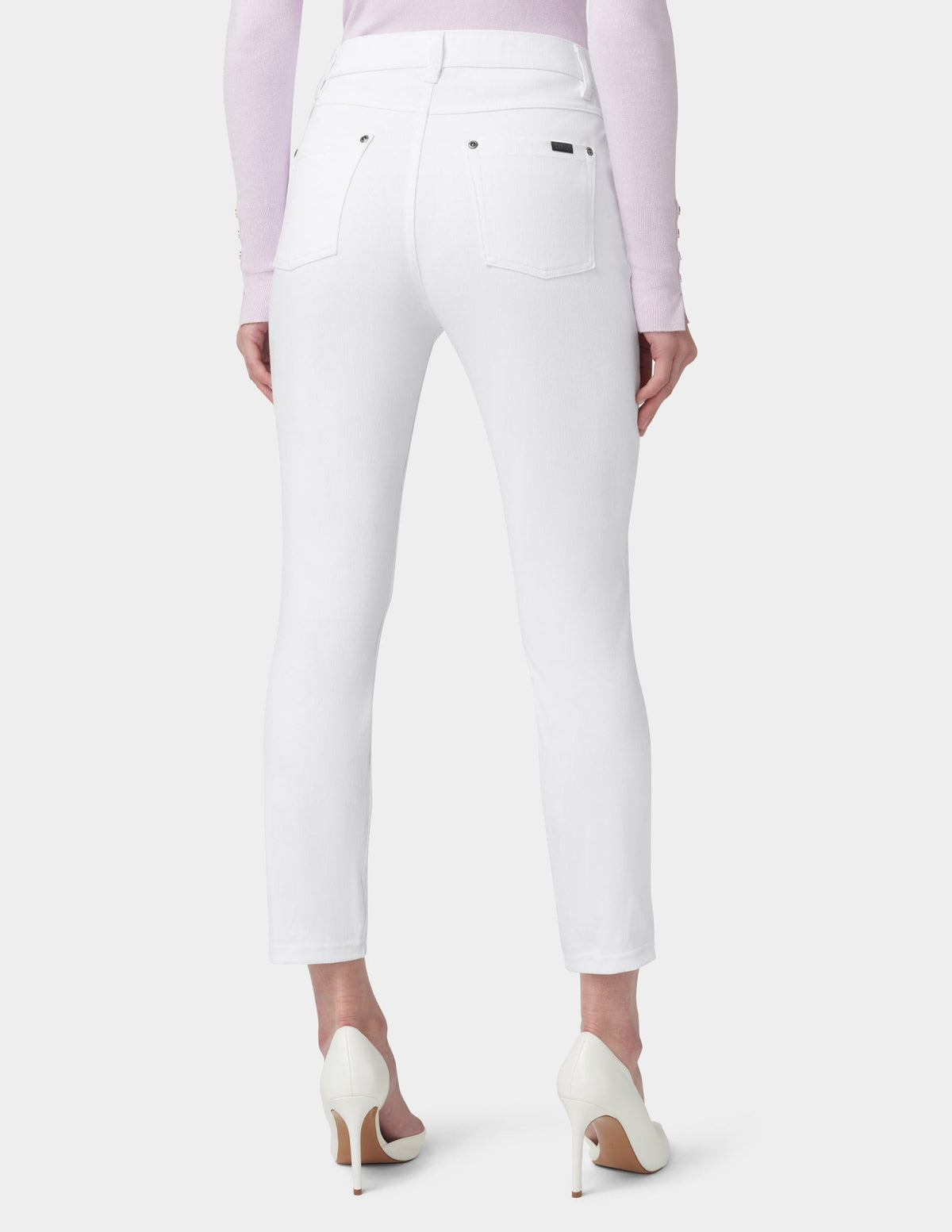 Ultra Soft Denim High Waist Skimmer - White | Hue