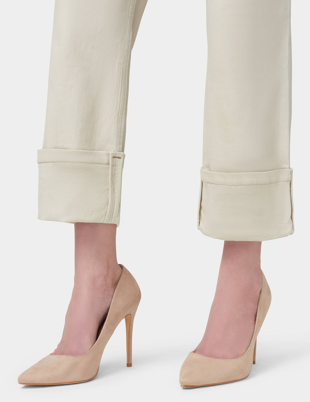 Cuffed Denim Skimmer - Sand | Hue