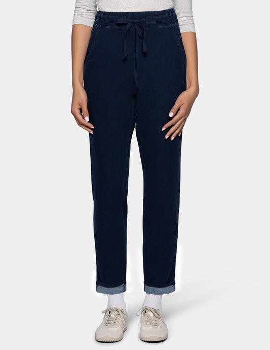 Terry-Soft Denim Jogger - Dark Rinse Wash | Hue