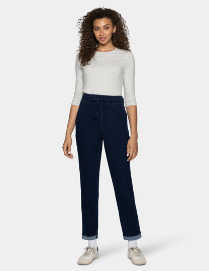 Terry-Soft Denim Jogger - Dark Rinse Wash | Hue