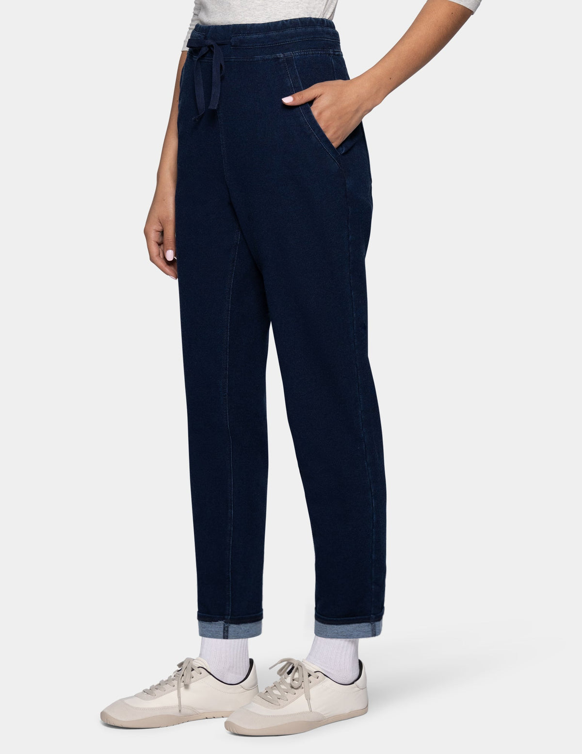 Terry-Soft Denim Jogger - Dark Rinse Wash | Hue