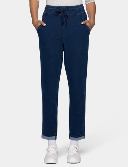 Terry-Soft Denim Jogger - Medium Wash | Hue