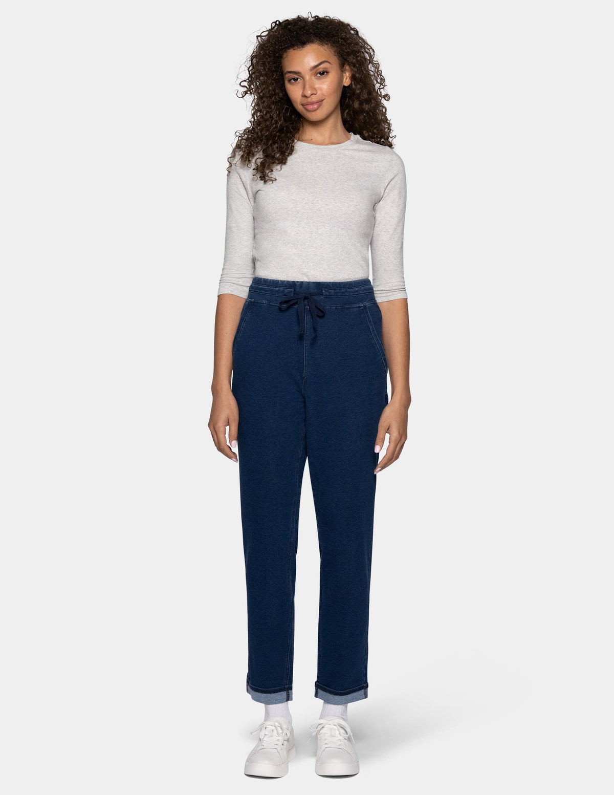 Terry-Soft Denim Jogger - Medium Wash | Hue