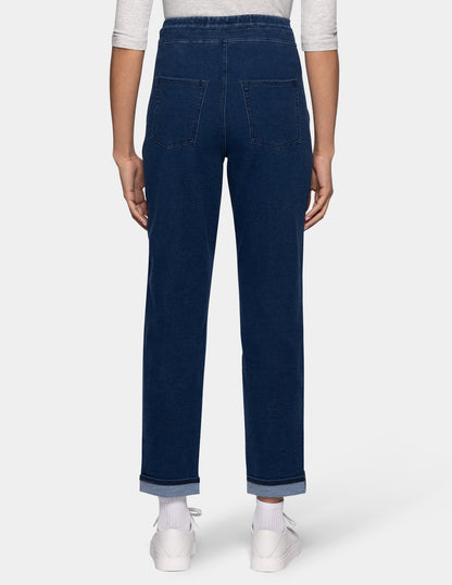 Terry-Soft Denim Jogger - Medium Wash | Hue