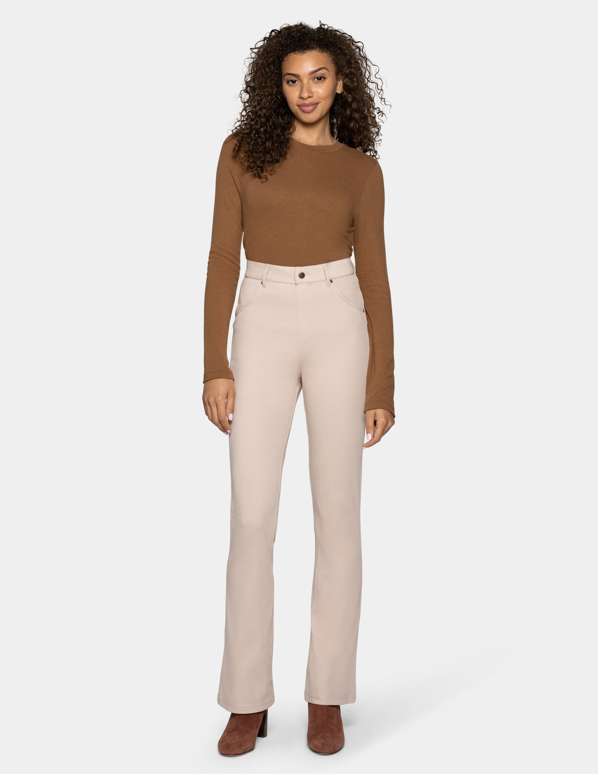 Ultra Soft Denim Baby Bootcut - Mushroom | Hue