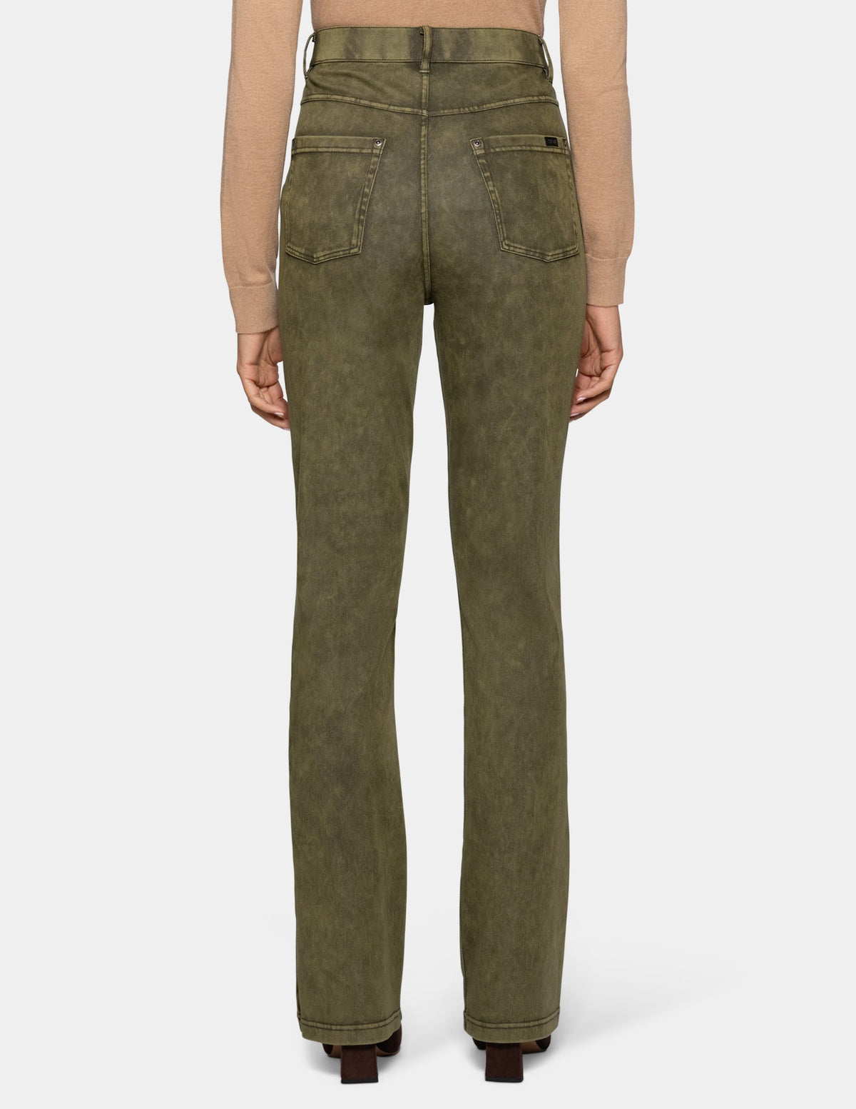 Ultra Soft Denim Baby Bootcut - Olive Acid Wash | Hue