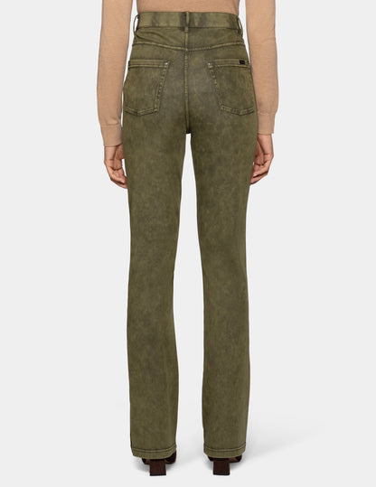 Ultra Soft Denim Baby Bootcut - Olive Acid Wash | Hue