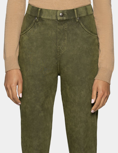 Ultra Soft Denim Baby Bootcut - Olive Acid Wash | Hue