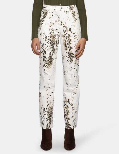 White Pony Straight Leg Pant - White | Hue