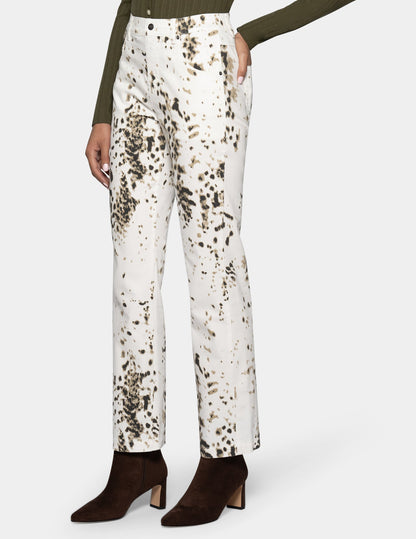 White Pony Straight Leg Pant - White | Hue