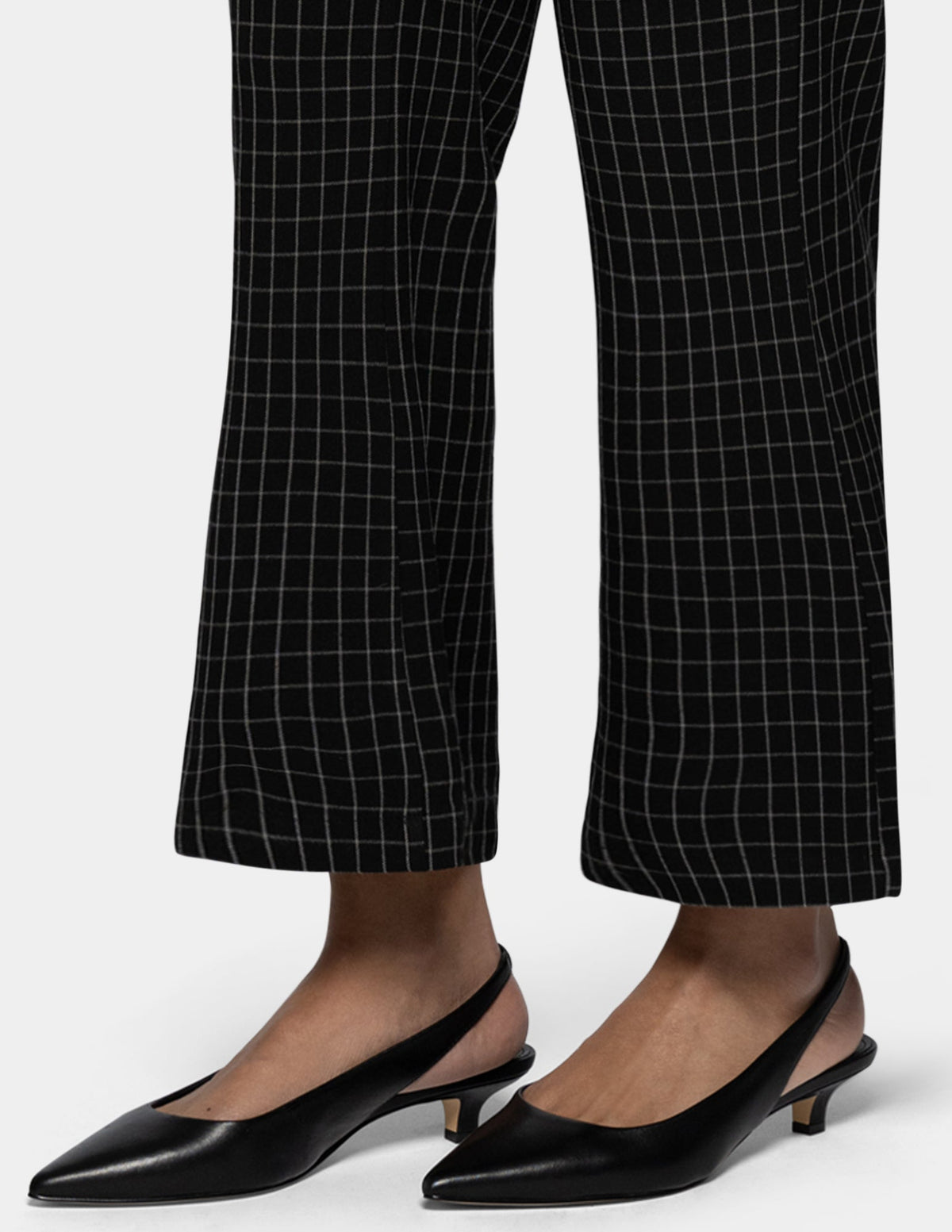 Windowpane Kick Flare Pant - Black/Grey | Hue