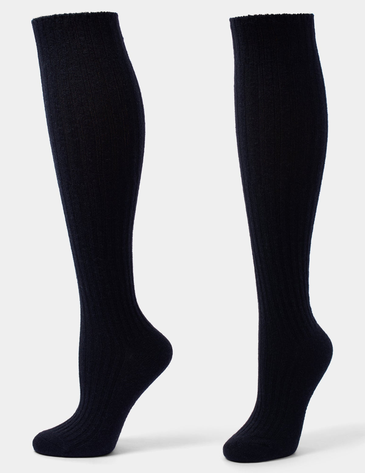 Cashmere Blend Knee Sock - Black | Hue