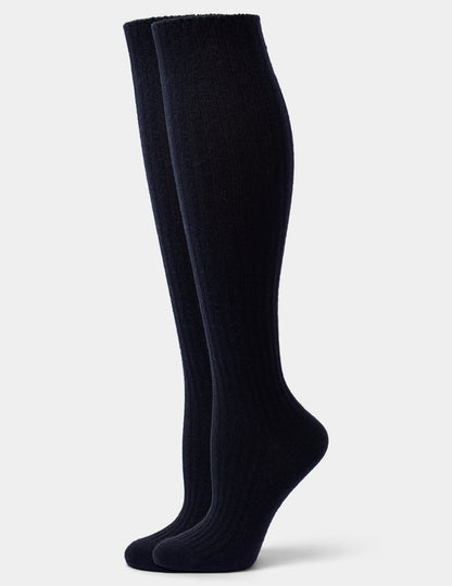 Cashmere Blend Knee Sock - Black | Hue