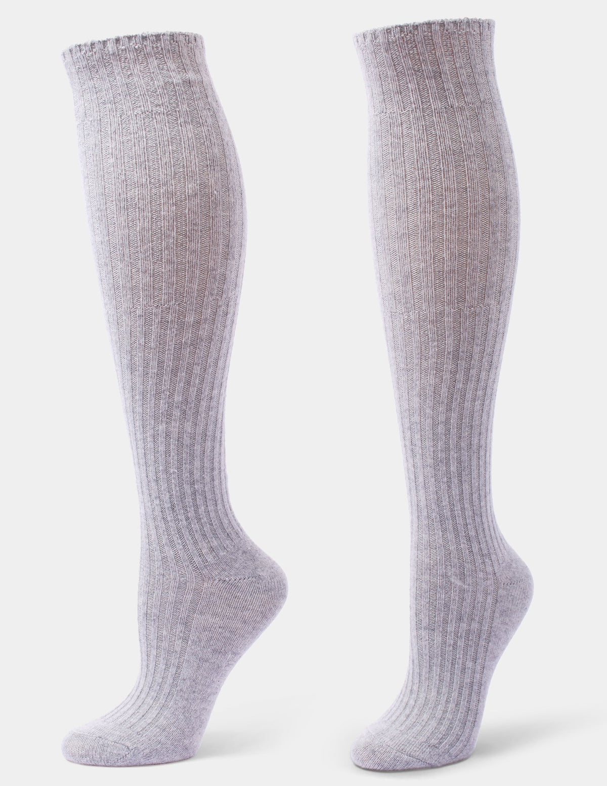 Cashmere Blend Knee Sock - Light Grey Heather | Hue