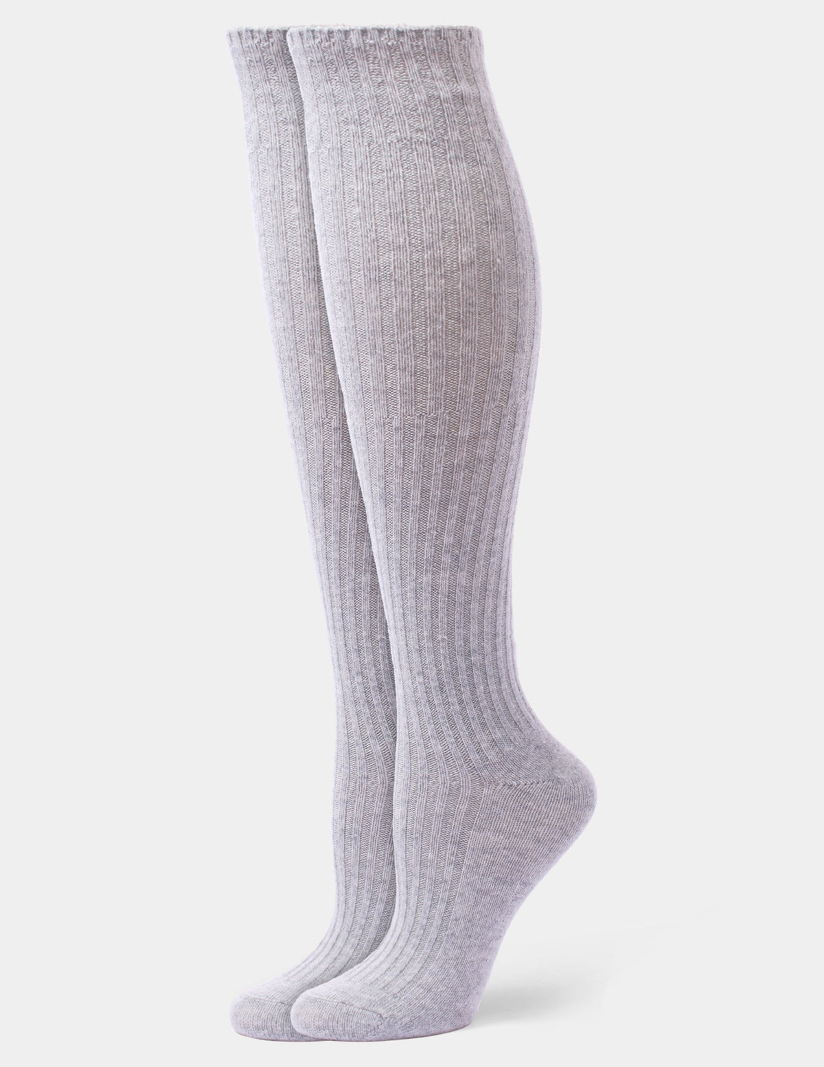 Cashmere Blend Knee Sock - Light Grey Heather | Hue