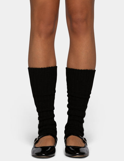 Ribbed Leg Warmer - Black | Hue