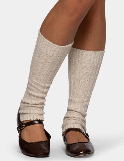 Ribbed Leg Warmer - Oatmeal | Hue