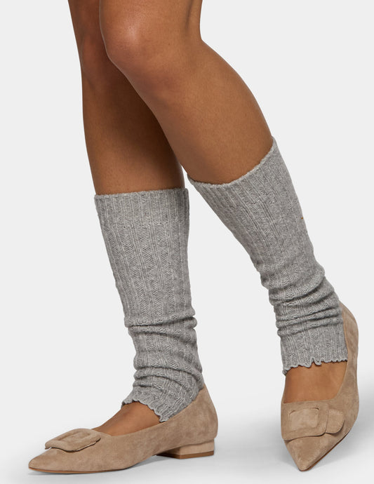Ribbed Leg Warmer - Light Grey Heather | Hue