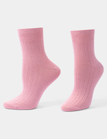 Ribbed Cropped Crew - Dusty Rose | Hue