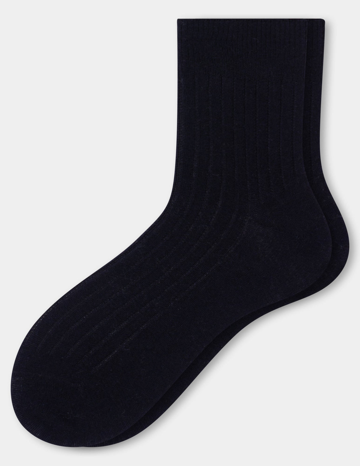 Ribbed Cropped Crew - Black | Hue