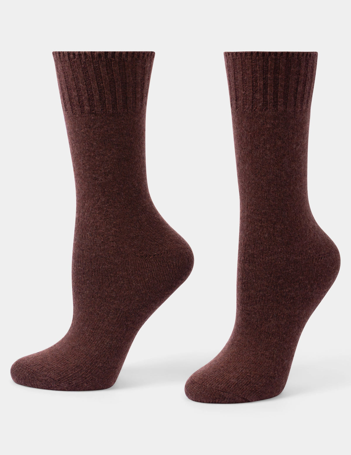 Cashmere Blend Crew Sock - Chocolate Fondant | Hue