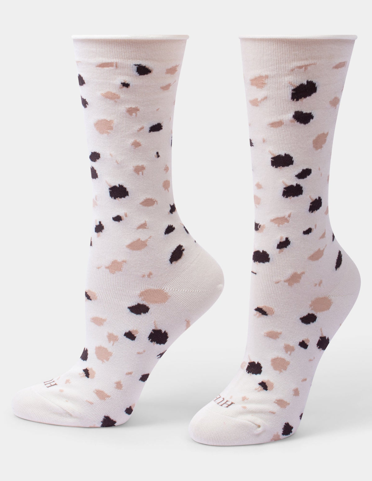 Jeans Socks Crew 3 Pair Pack - Ivory Animal | Hue