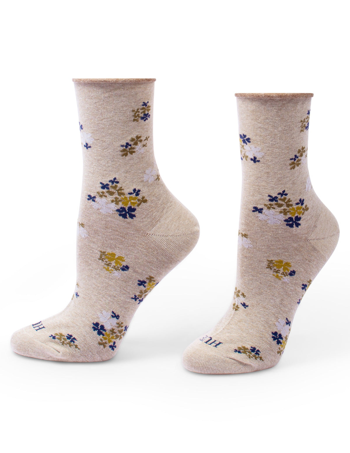 Cropped Jeans Sock - Oatmeal Ditsy | Hue