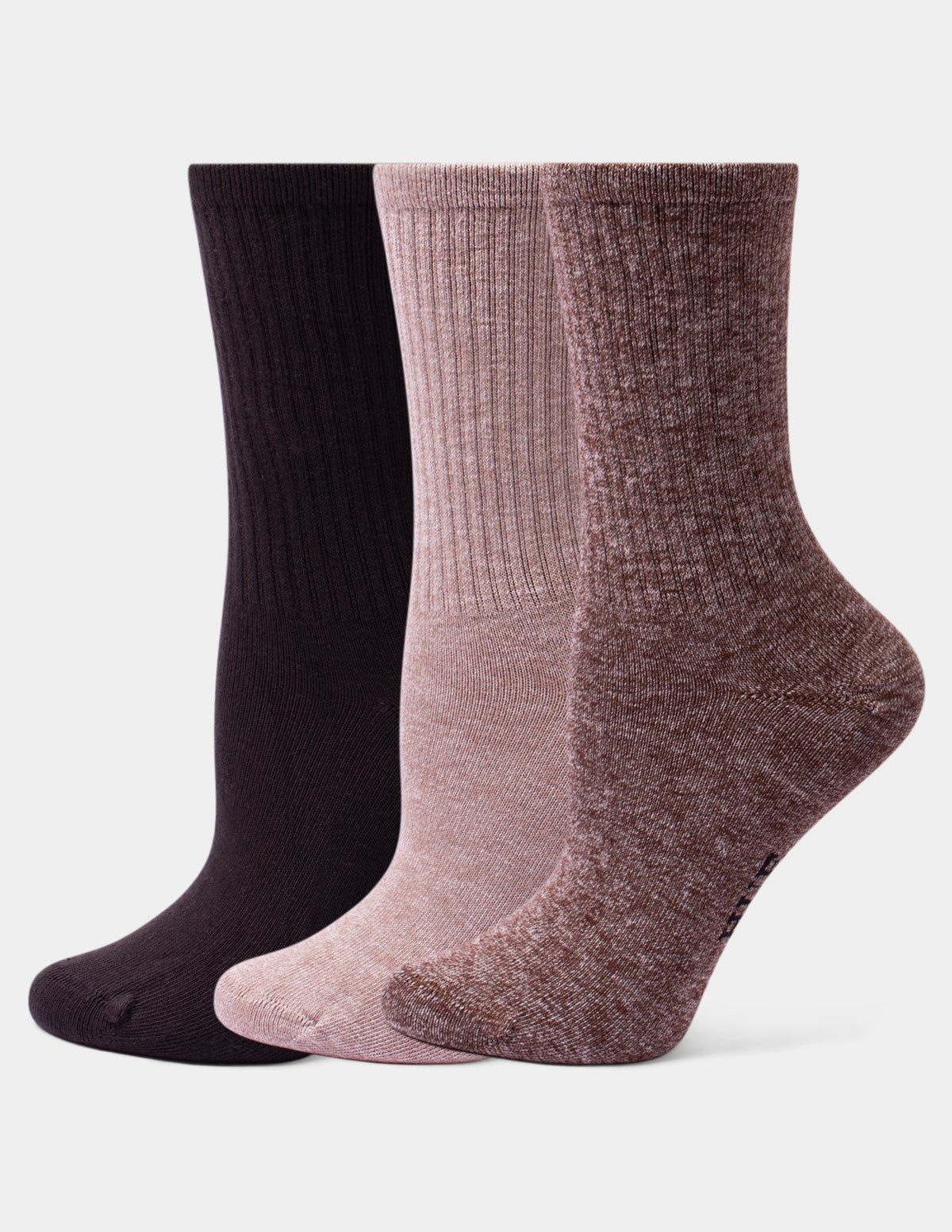 Women's Must Have Crew 3 Pair Pack - Brown | Hue