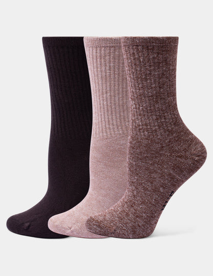 Women's Must Have Crew 3 Pair Pack - Brown | Hue