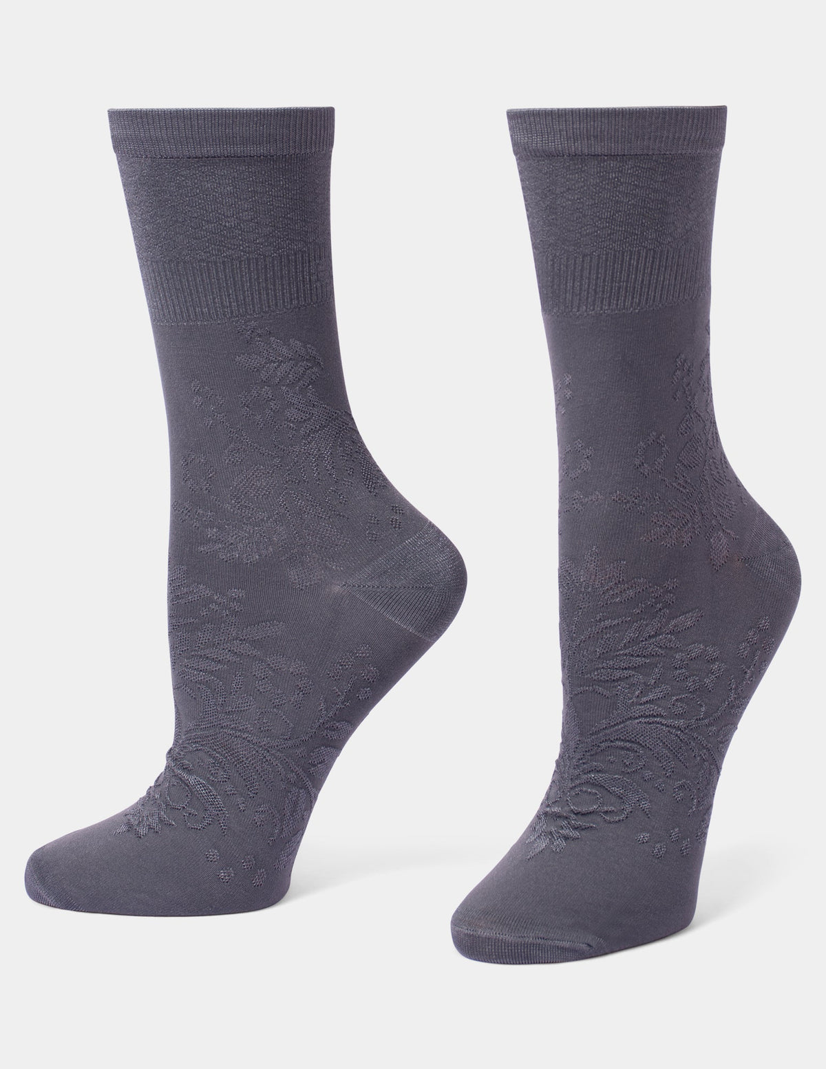Textured Floral Crew - Castlerock | Hue