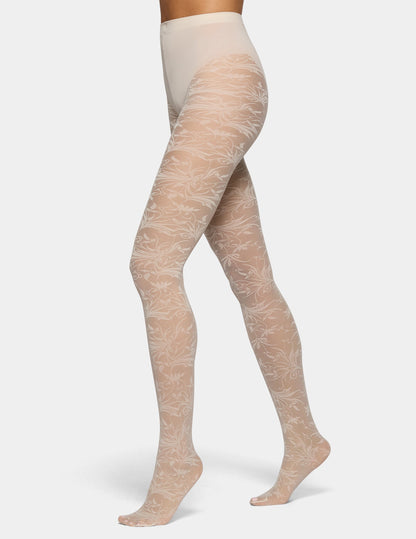 Floral Brocade Sheer - Ivory | Hue