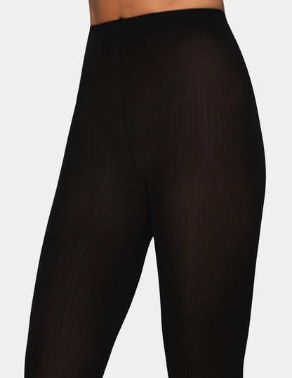 Ribbed Control Top Tight - Black | Hue