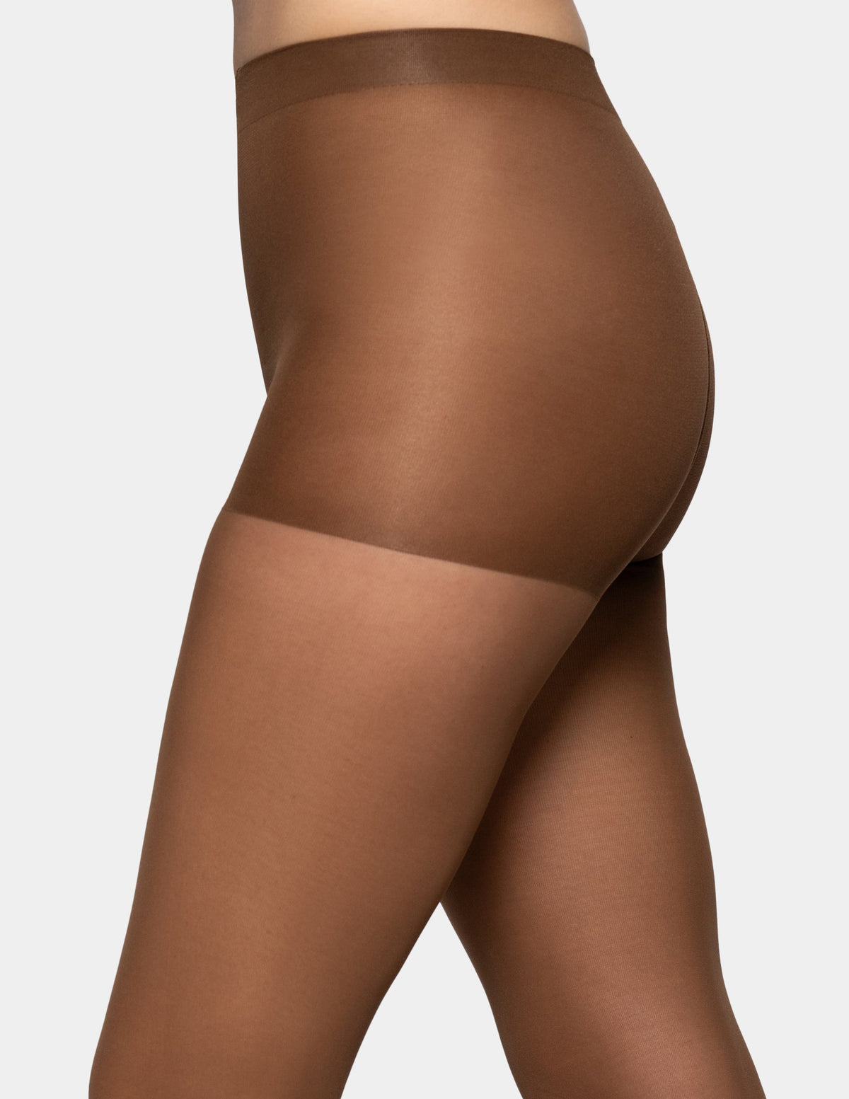 Sheer Tights with Control Top - Cocoa | Hue