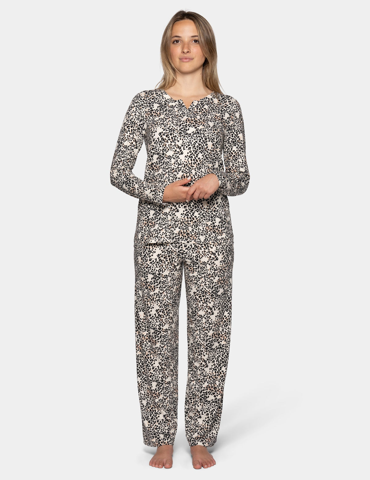 Timeless Jersey PJ Set - White Asparagus | Hue