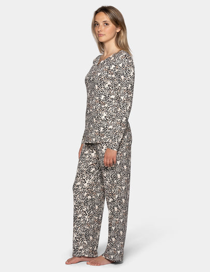 Timeless Jersey PJ Set - White Asparagus | Hue