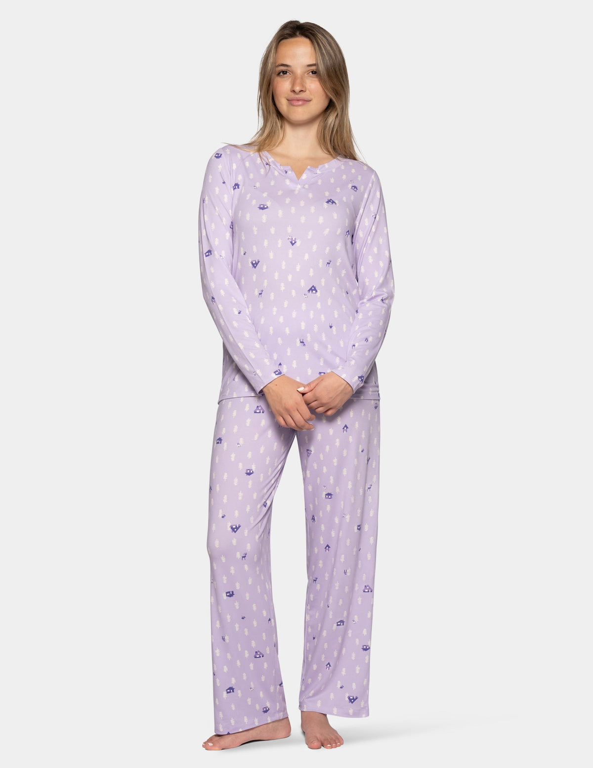 Timeless Jersey PJ Set - Pastel Lilac | Hue