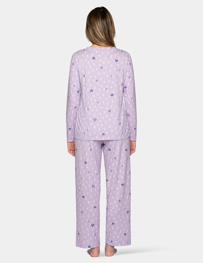 Timeless Jersey PJ Set - Pastel Lilac | Hue
