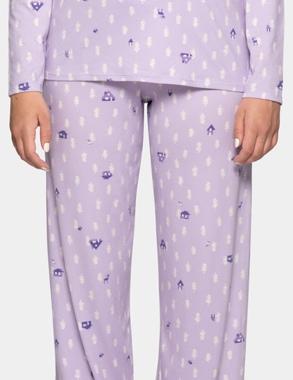 Timeless Jersey PJ Set - Pastel Lilac | Hue