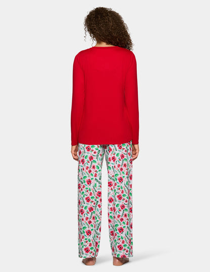 Timeless Jersey PJ Set - Salsa | Hue