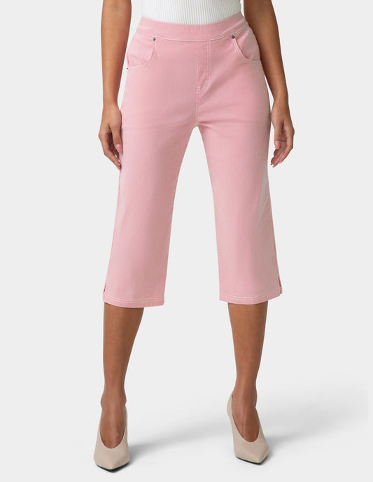 Spring Stripe Pedal Pusher - Slate Rose | Hue