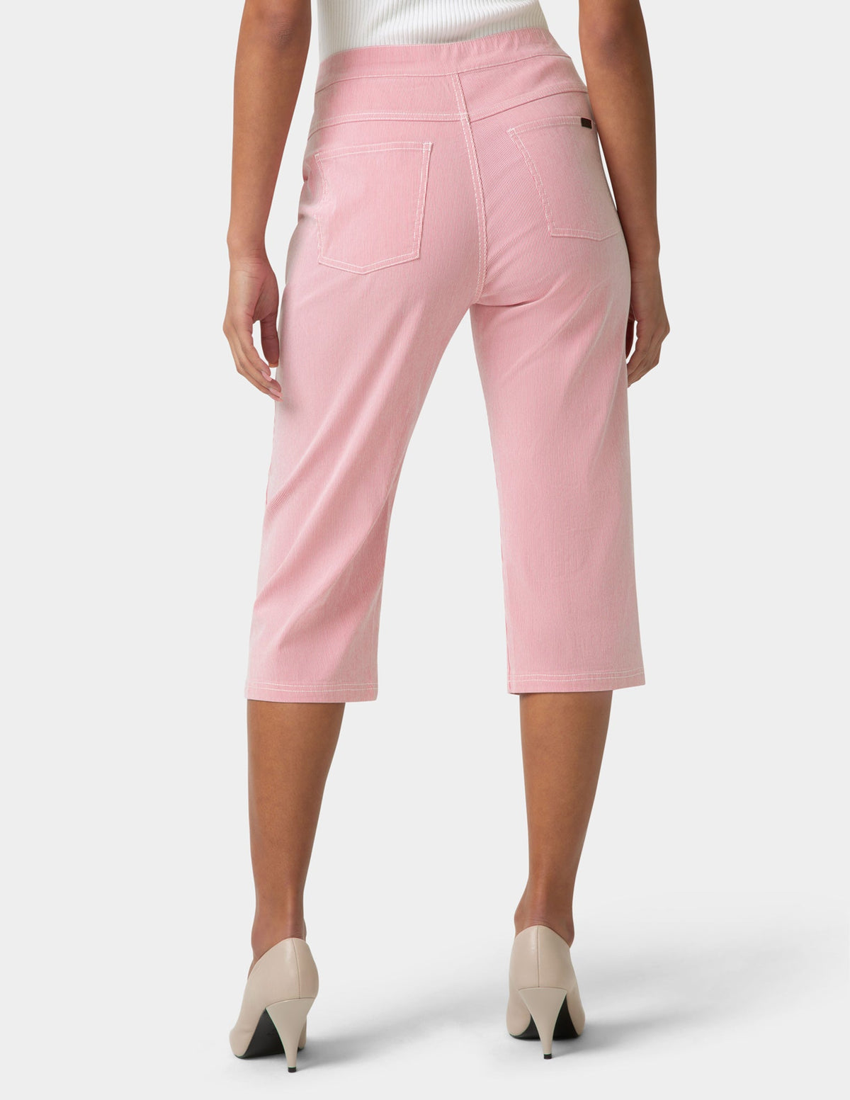 Spring Stripe Pedal Pusher - Slate Rose | Hue
