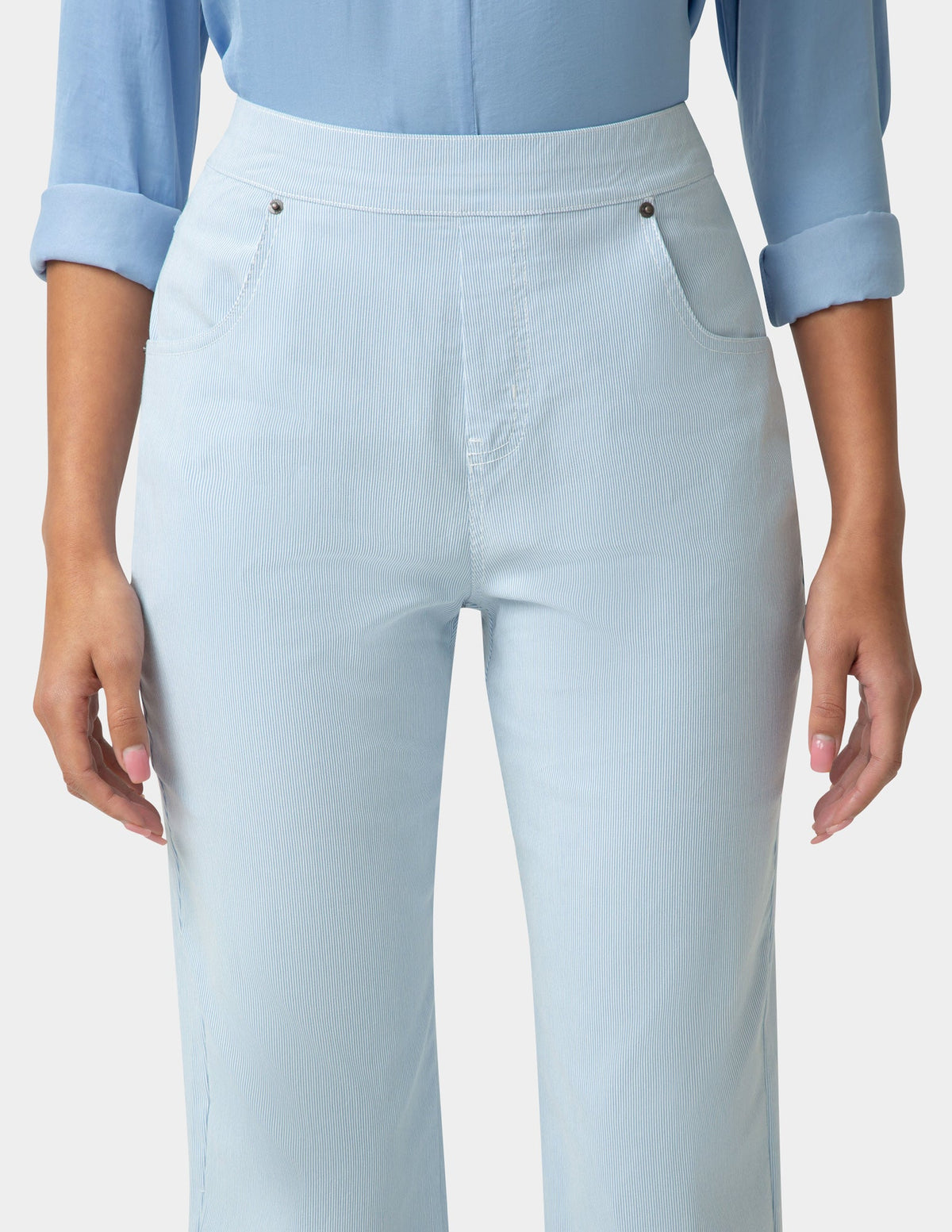 Spring Stripe Pedal Pusher - Blue | Hue