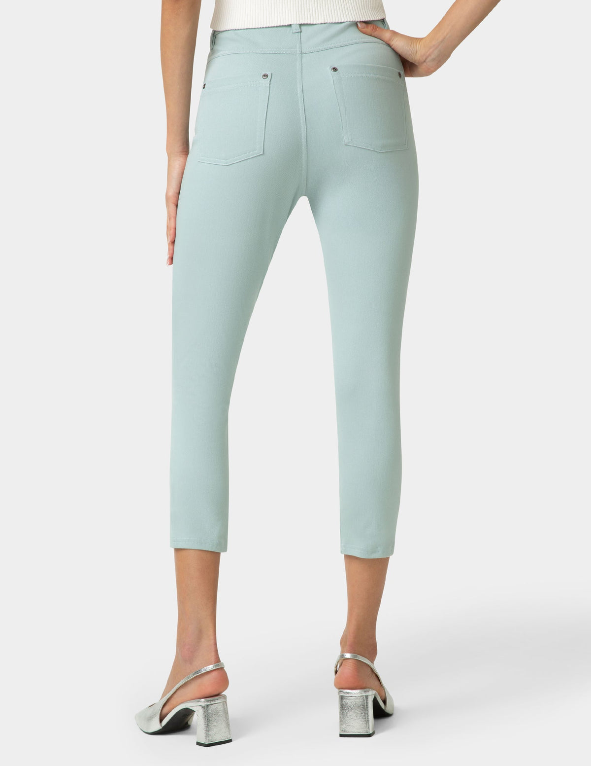 Hi-Rise Ultra Soft Denim Capri Legging - Gray Mist | Hue