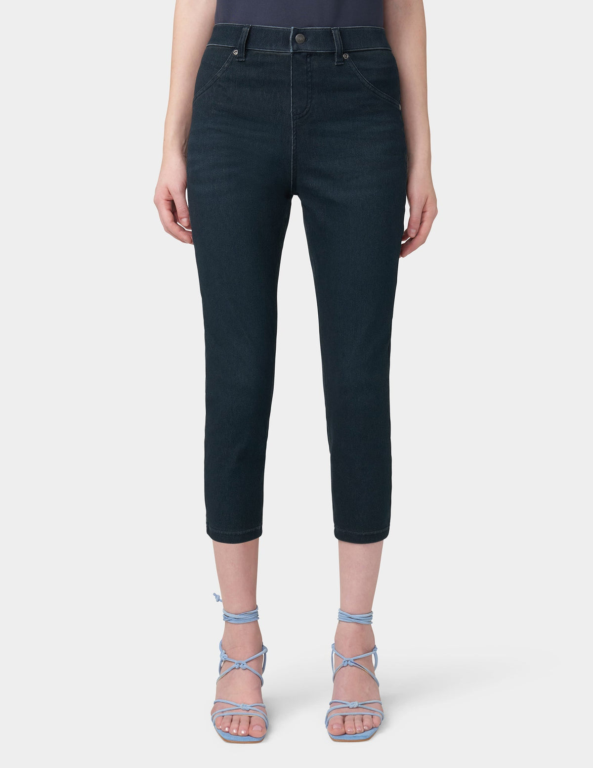 Hi-Rise Ultra Soft Denim Capri Legging - Midnight Rinse | Hue